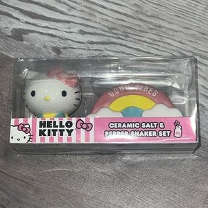 Hello Kitty Good Vibes colorful salt and pepper shakers NIB
